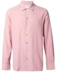 Camicia a maniche lunghe rosa di Saint Laurent