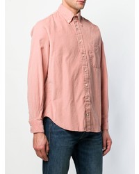 Camicia a maniche lunghe rosa di Gitman Vintage
