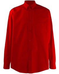 Camicia a maniche lunghe rossa di Balenciaga