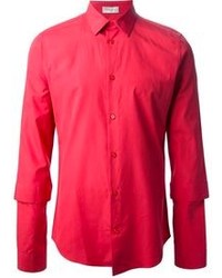 Camicia a maniche lunghe rossa di Balenciaga
