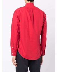 Camicia a maniche lunghe rossa di Polo Ralph Lauren