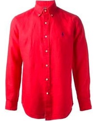 Camicia a maniche lunghe rossa di Polo Ralph Lauren