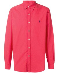 Camicia a maniche lunghe rossa di Ralph Lauren