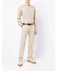 Camicia a maniche lunghe scozzese beige di Polo Ralph Lauren