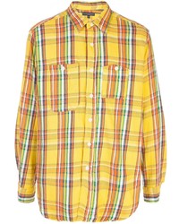 Camicia a maniche lunghe scozzese gialla di Engineered Garments