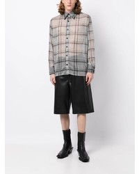 Camicia a maniche lunghe scozzese grigia di AV Vattev