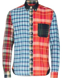 Camicia a maniche lunghe scozzese multicolore di Beams Plus