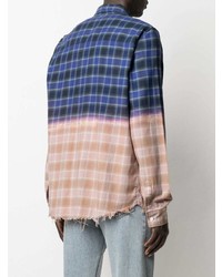 Camicia a maniche lunghe scozzese multicolore di Amiri