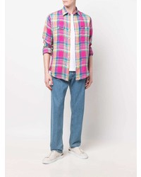 Camicia a maniche lunghe scozzese multicolore di Polo Ralph Lauren