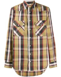 Camicia a maniche lunghe scozzese multicolore di Gitman Vintage