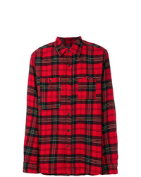 Camicia a maniche lunghe scozzese rossa di Engineered Garments