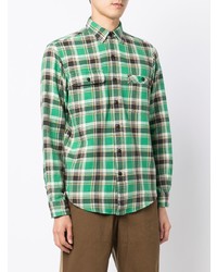 Camicia a maniche lunghe scozzese verde di Polo Ralph Lauren
