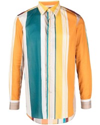 Camicia a maniche lunghe stampata arancione di Etro