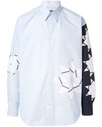 Camicia a maniche lunghe stampata azzurra di Calvin Klein 205W39nyc