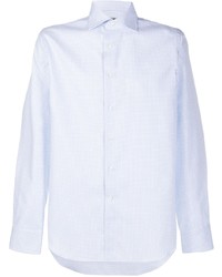 Camicia a maniche lunghe stampata azzurra di Canali