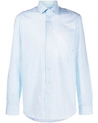 Camicia a maniche lunghe stampata azzurra di Etro