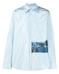 Camicia a maniche lunghe stampata azzurra di Namacheko