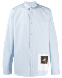 Camicia a maniche lunghe stampata azzurra di Oamc