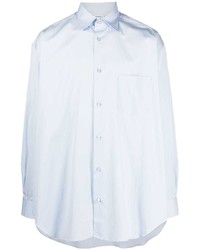 Camicia a maniche lunghe stampata azzurra di Vetements