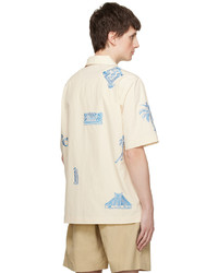 Camicia a maniche lunghe stampata beige di Nanushka