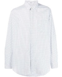 Camicia a maniche lunghe stampata bianca e blu scuro di Engineered Garments