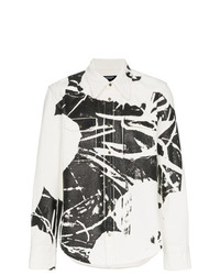 Camicia a maniche lunghe stampata bianca e nera di Calvin Klein 205W39nyc