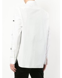 Camicia a maniche lunghe stampata bianca e nera di Neil Barrett