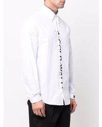Camicia a maniche lunghe stampata bianca e nera di A-Cold-Wall*