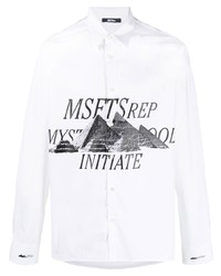 Camicia a maniche lunghe stampata bianca e nera di MSFTSrep