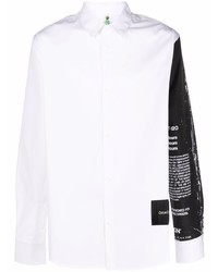 Camicia a maniche lunghe stampata bianca e nera di Oamc