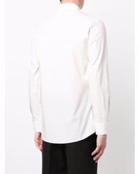 Camicia a maniche lunghe stampata bianca e nera di Alexander McQueen