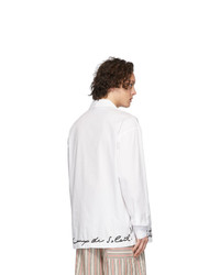 Camicia a maniche lunghe stampata bianca e nera di Jacquemus
