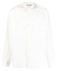 Camicia a maniche lunghe stampata bianca di Acne Studios