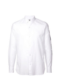 Camicia a maniche lunghe stampata bianca di Ann Demeulemeester