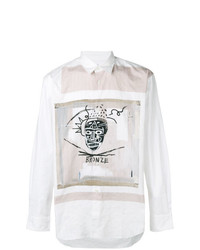 Camicia a maniche lunghe stampata bianca di Comme Des Garcons SHIRT