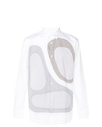 Camicia a maniche lunghe stampata bianca di Comme Des Garcons SHIRT