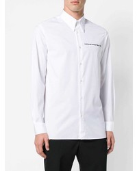 Camicia a maniche lunghe stampata bianca di Calvin Klein 205W39nyc