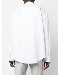 Camicia a maniche lunghe stampata bianca di MSGM