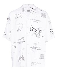 Camicia a maniche lunghe stampata bianca di Izzue