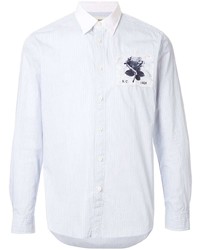 Camicia a maniche lunghe stampata bianca di Kent & Curwen