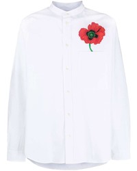 Camicia a maniche lunghe stampata bianca di Kenzo