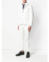 Camicia a maniche lunghe stampata bianca di Thom Browne