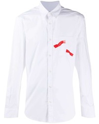 Camicia a maniche lunghe stampata bianca di Les Hommes Urban