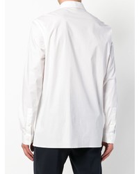 Camicia a maniche lunghe stampata bianca di Versace Collection