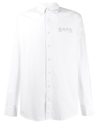 Camicia a maniche lunghe stampata bianca di Napa Silver