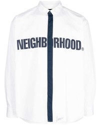 Camicia a maniche lunghe stampata bianca di Neighborhood