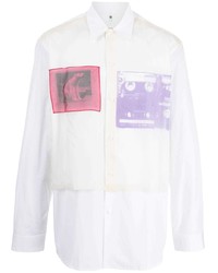 Camicia a maniche lunghe stampata bianca di Oamc