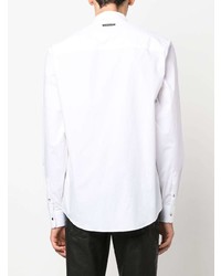 Camicia a maniche lunghe stampata bianca di Roberto Cavalli