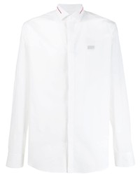 Camicia a maniche lunghe stampata bianca di Philipp Plein