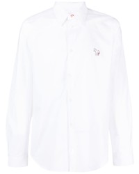 Camicia a maniche lunghe stampata bianca di PS Paul Smith